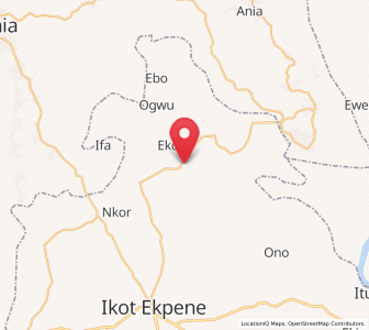 Map of Odoro Ikpe, Akwa Ibom