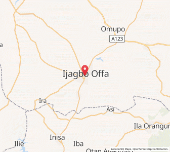 Map of Offa, Kwara