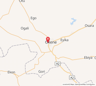 Map of Ogaminana, Kogi