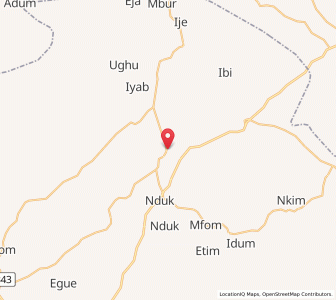 Map of Ogoja, Cross River