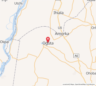 Map of Oguta, Imo