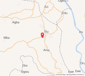 Map of Ohafia-Ifigh, Abia