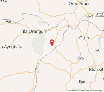 Map of Oke Ila, Ekiti