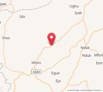 Map of Okpoma, Cross River