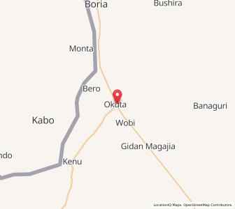 Map of Okuta, Kwara