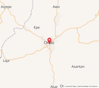 Map of Ondo, Ondo