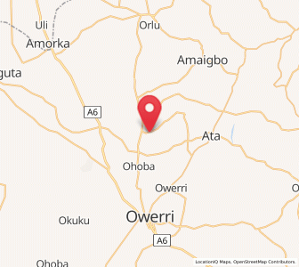 Map of Orodo, Imo