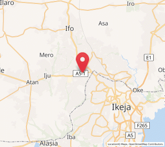 Map of Ota, Ogun