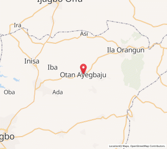Map of Otan Ayegbaju, Osun