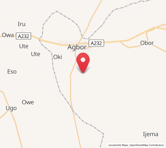 Map of Owa-Oyibu, Delta