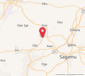 Map of Owode, Ogun