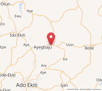 Map of Oye-Ekiti, Ekiti