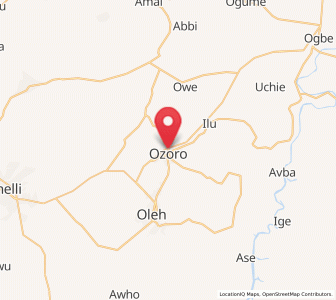 Map of Ozoro, Delta