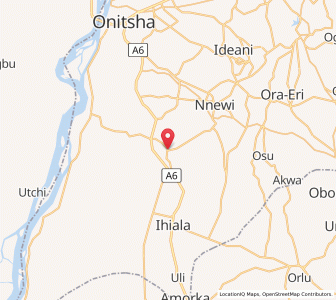 Map of Ozubulu, Anambra