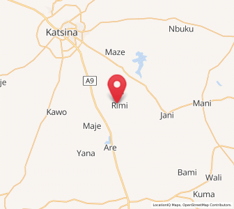 Map of Rimi, Katsina