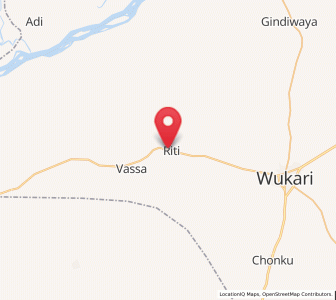 Map of Riti, Taraba