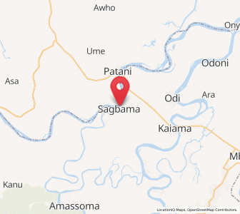 Map of Sagbama, Bayelsa
