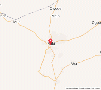 Map of Saki, Oyo