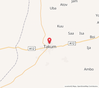 Map of Takum, Benue