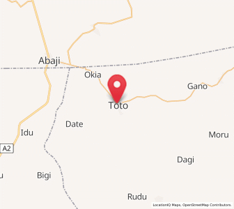 Map of Toto, Nassarawa