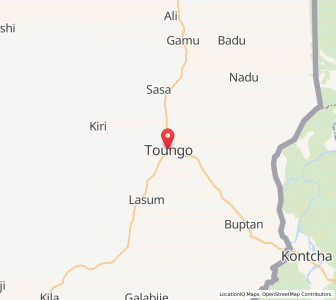 Map of Toungo, Adamawa