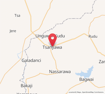 Map of Tsanyawa, Kano