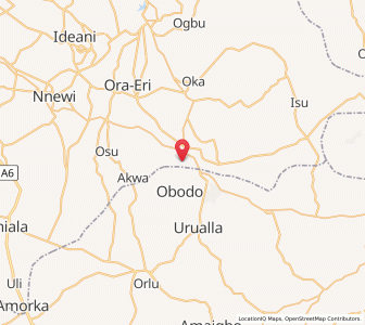 Map of Uga, Anambra