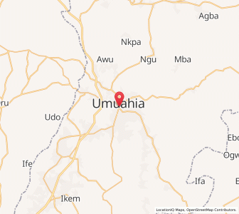 Map of Umuahia, Abia