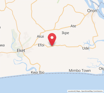 Map of Uquo, Akwa Ibom