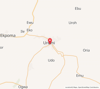 Map of Uromi, Edo