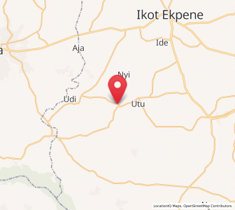 Map of Utu Etim Ekpo, Akwa Ibom