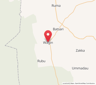 Map of Wagini, Katsina