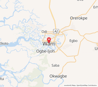 Map of Warri, Delta