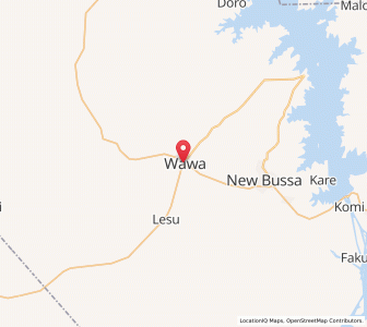 Map of Wawa, Niger