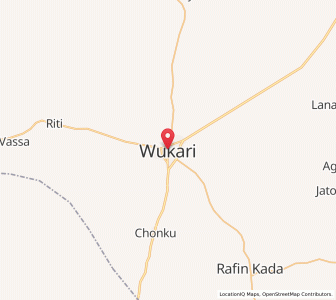 Map of Wukari, Taraba