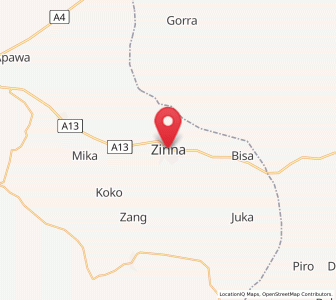 Map of Zing, Taraba