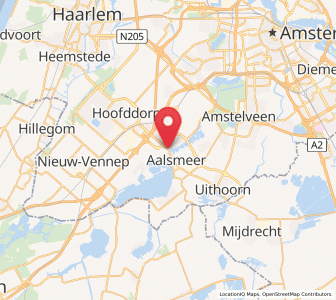 Map of Aalsmeerderbrug, North Holland
