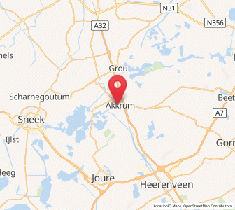 Map of Akkrum, Friesland