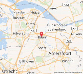 Map of Baarn, Utrecht