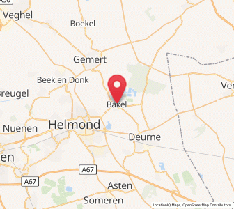 Map of Bakel, North Brabant