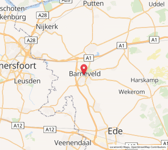Map of Barneveld, Gelderland