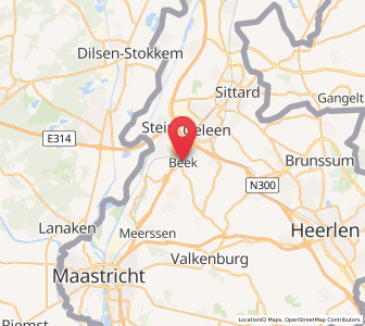 Map of Beek, Limburg