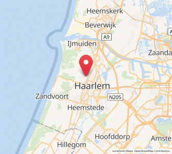 Map of Bloemendaal, North Holland