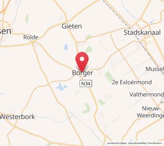 Map of Borger, Drenthe