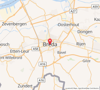 Map of Bréda, North Brabant