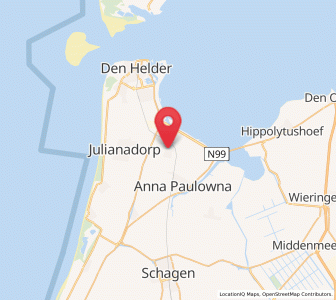 Map of Breezand, North Holland