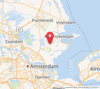 Map of Broek in Waterland, North Holland