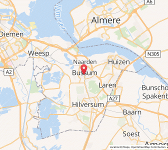Map of Bussum, North Holland