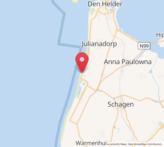 Map of Callantsoog, North Holland