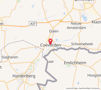 Map of Coevorden, Drenthe